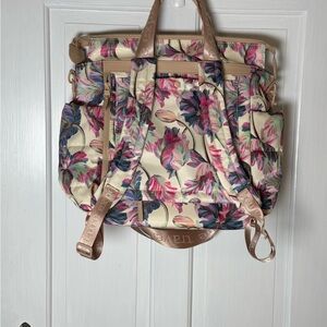 Samantha Brown To Go 3 Ways to Wear Convertible Light Tote Backpack-Floral.